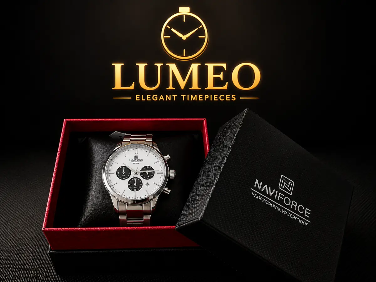 NAVIFORCE Chronograph Steel Silver – Montre Homme Élégante & Sportive - détail